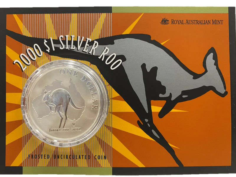 $1 2000 Kangaroo 1oz 99.9% Silver UNC