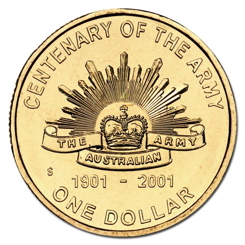$1 2001 Army Centenary Mintmark UNC - Image 2