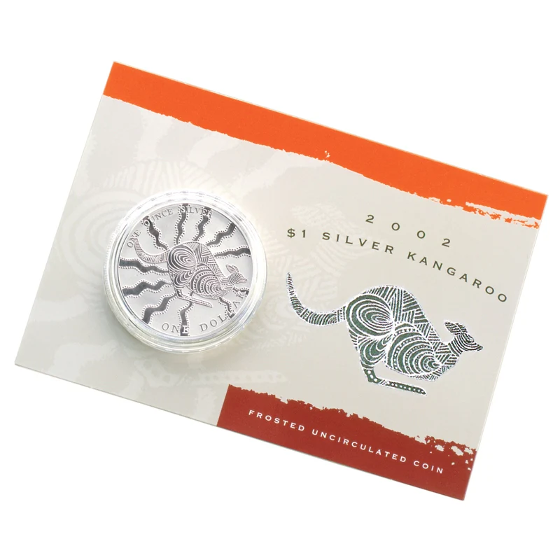 $1 2002 Kangaroo 1oz 99.9% Silver UNC