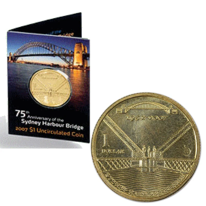 $1 2007 Harbour Bridge Counterstamp UNC