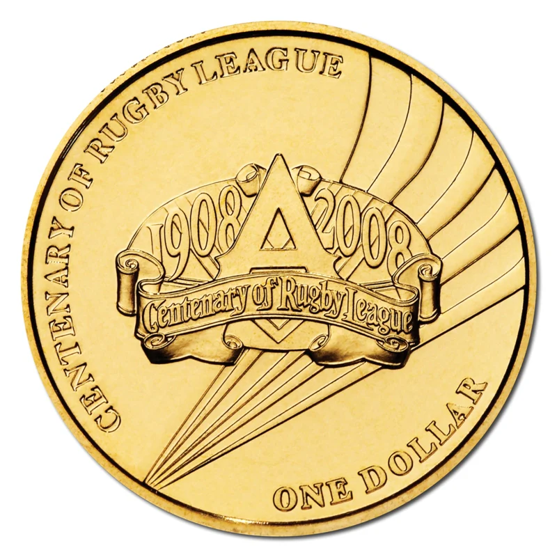 $1 2008 Rugby League Al/Bronze UNC - Image 2