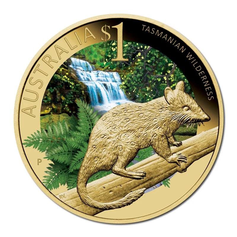 2010 Celebrate Australia - Tasmanian Wilderness $1 Al/Br UNC - Image 2