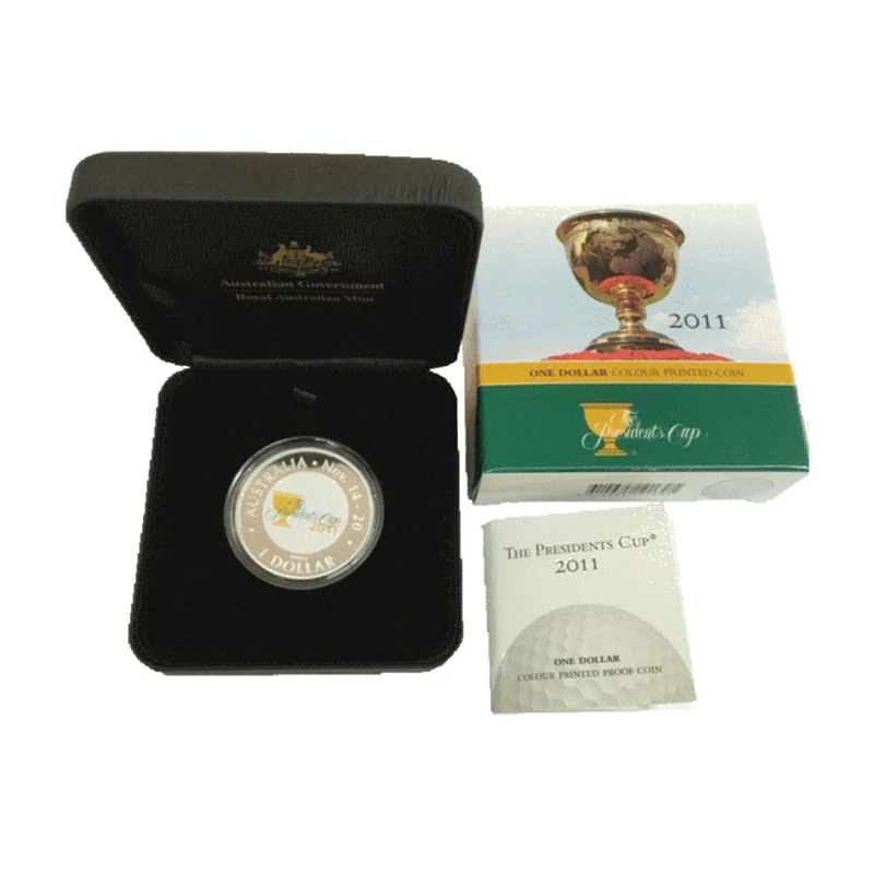 $1 2011 Presidents Cup Coloured Silver Proof - Image 3