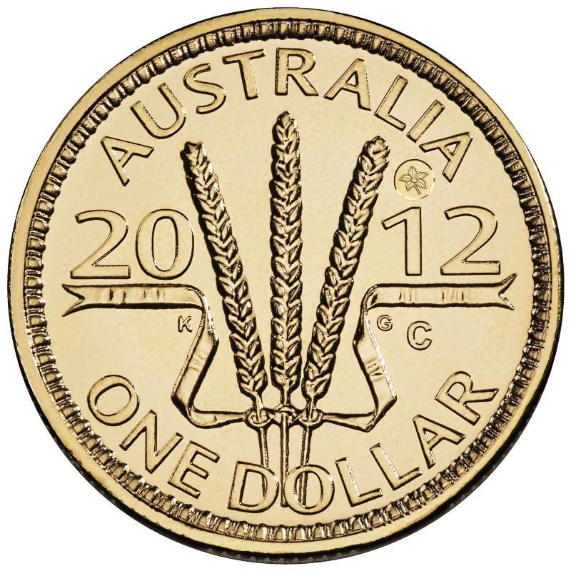$1 2012 Wheat Sheaf Mintmark/Counterstamp UNC - Image 2