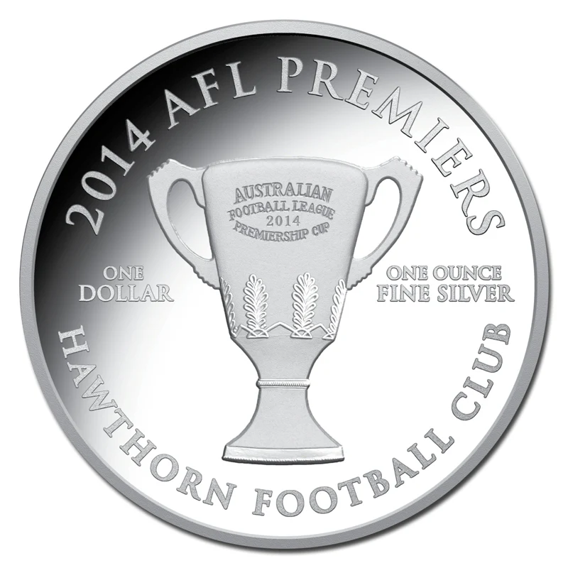 $1 2014 AFL Hawthorn Silver Proof - Image 2