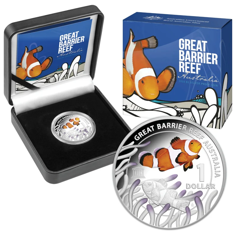 $1 2015 Great Barrier Reef UNESCO Silver Proof
