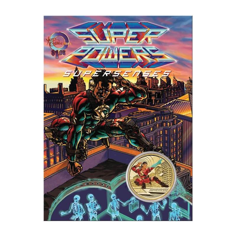 $1 2014 Super Powers- Supersenses Coloured UNC