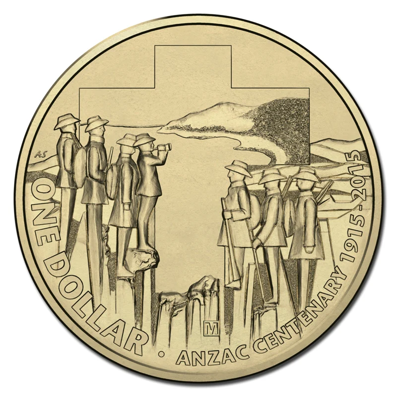 $1 2015 ANZAC Centenary BCMS 4 Coin Set UNC - Image 4
