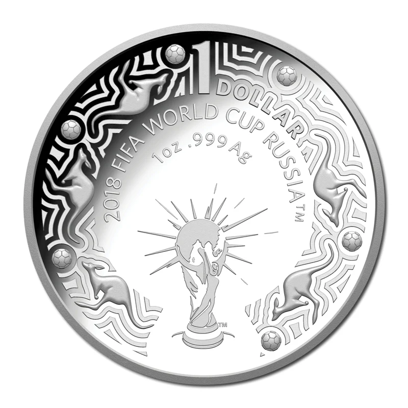 $1 2018 FIFA World Cup 1oz Silver Proof