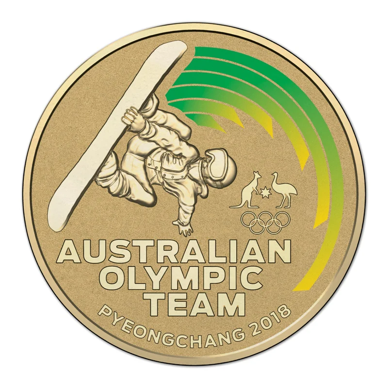 $1 2018 Pyeongchang Australian Olympic Team Al/Bronze UNC - Image 2