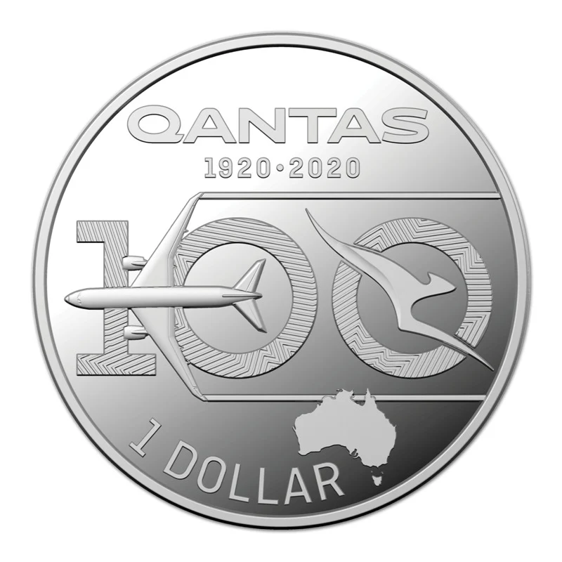 $1 2020 QANTAS Centenary 1/2oz Silver Proof - Image 2
