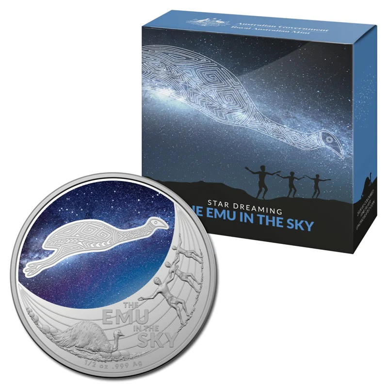 $1 2020 Star Dreaming - Emu in the Sky 1/2oz Silver UNC