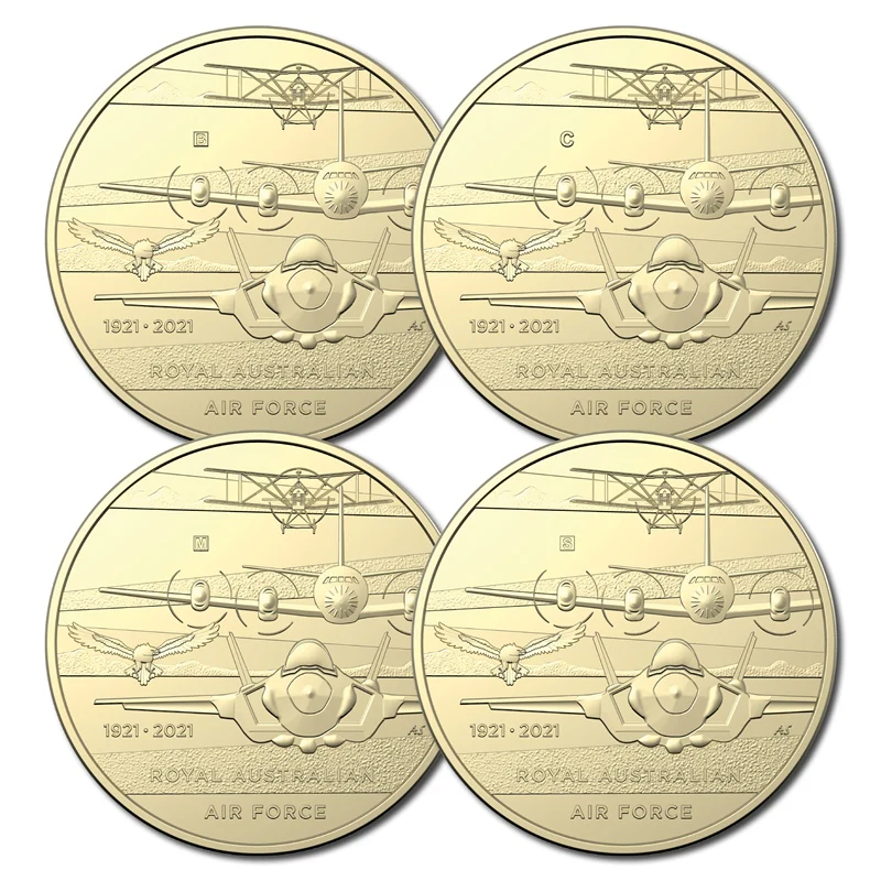 $1 2021 Heroes of the Sky RAAF 4 Coin UNC Set - Image 3