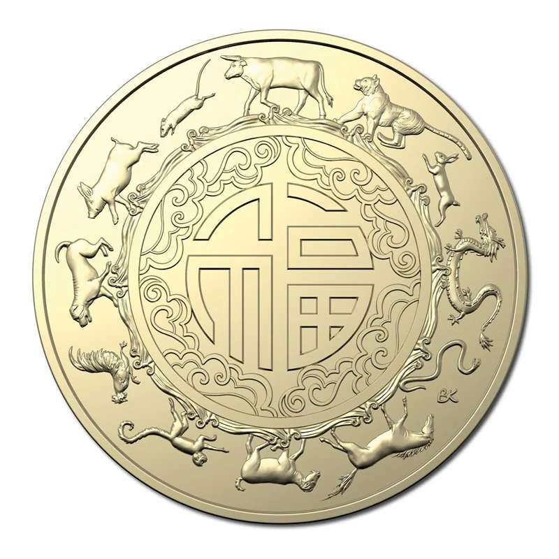 $1 2021 Year of the Ox 2 Coin Set UNC - Image 3