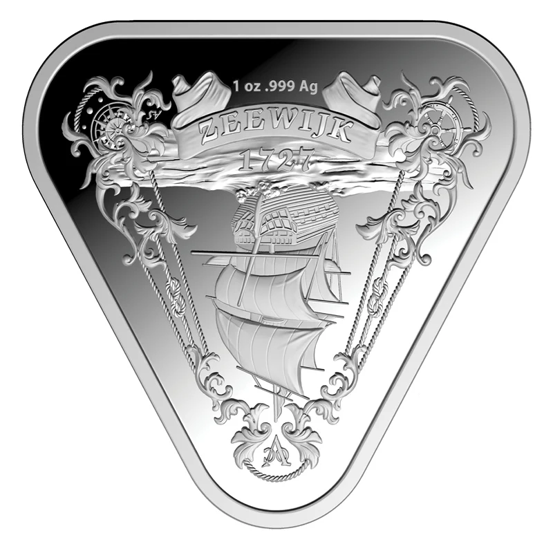$1 2021 Zeewijk Triangle 1oz Silver UNC - Image 3