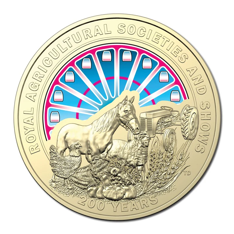 $1 2022 Bicentenary of the Royal Agricultural Societies & Shows Al/Bronze UNC - Image 3