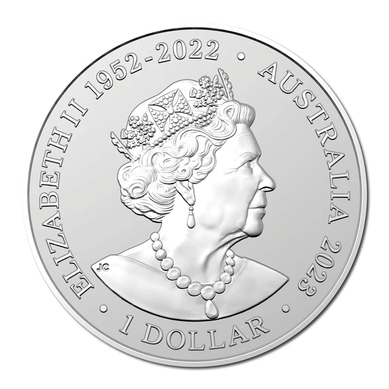 $1 2023 Australia Zoo - Southern White Rhinoceros 1oz Silver UNC - Image 2