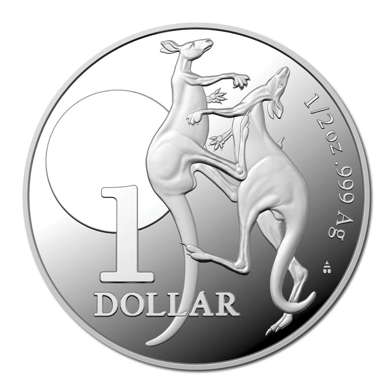 $1 2023 Kangaroo Fighting Spirit 1/2oz Silver Proof - Image 2