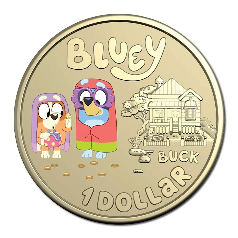 $1 2024 Bluey Dollarbucks Al/Bronze Coloured 3 Coin UNC Set - Image 4