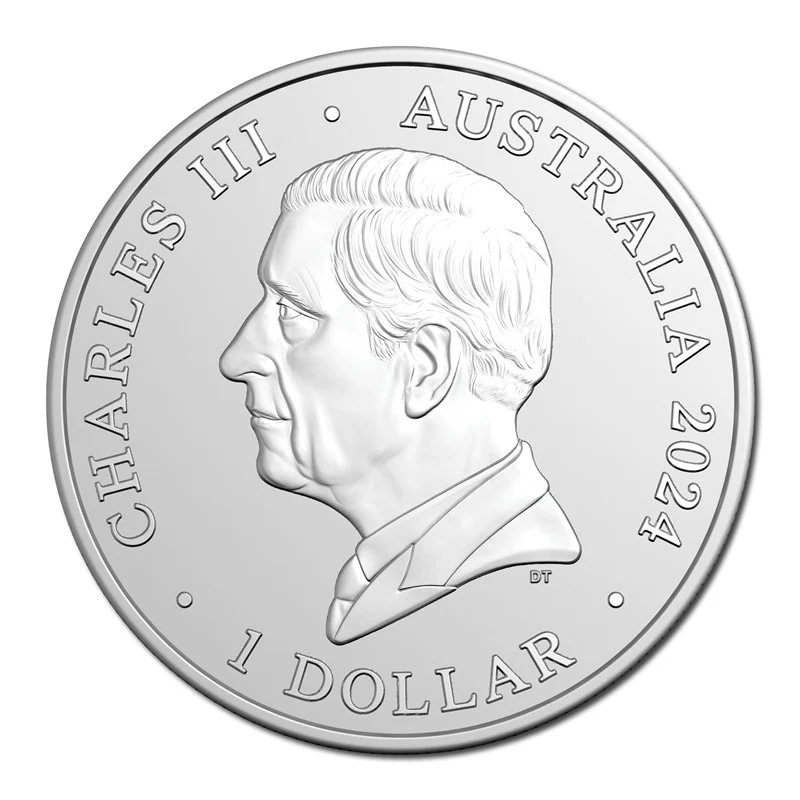 $1 2024 Kangaroo 1oz Silver UNC - Image 3