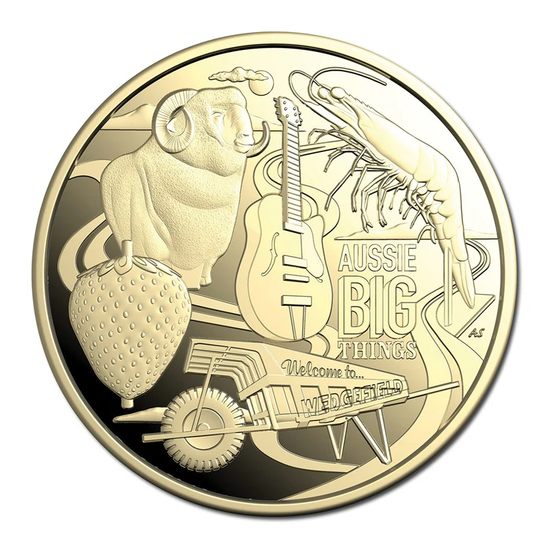 $1 2025 Aussie Big Things 2 Two Coin Al/Bronze Proof Set - Image 2