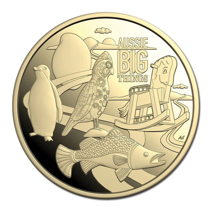 $1 2025 Aussie Big Things 2 Two Coin Al/Bronze Proof Set - Image 3