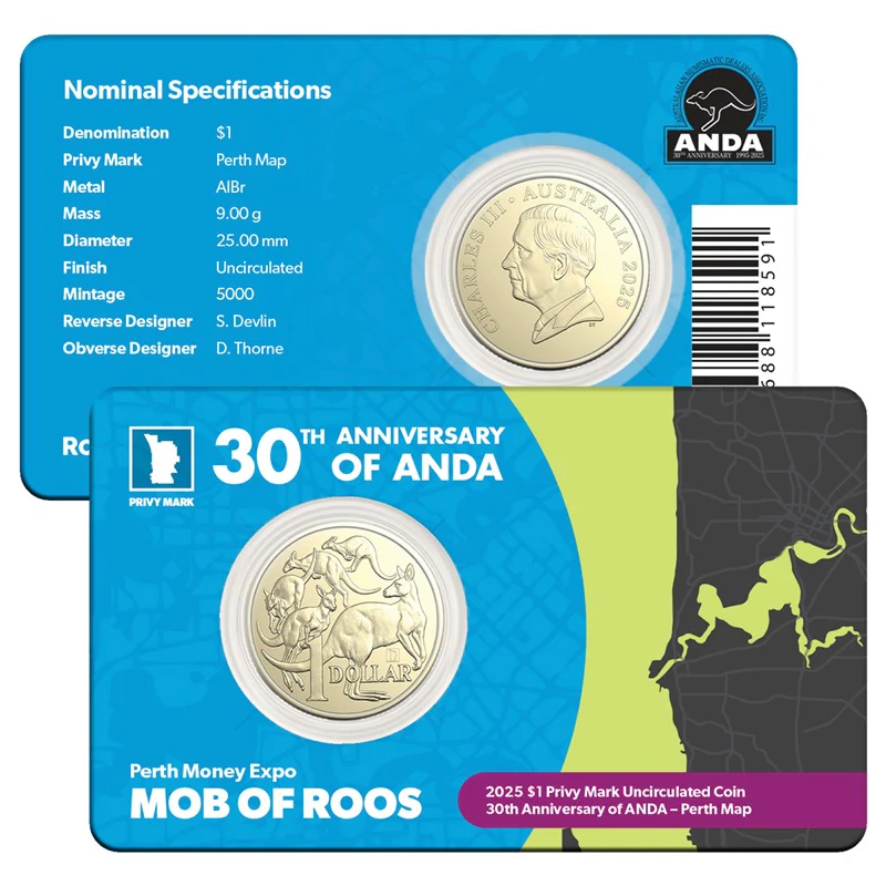 $1 2025 Mob of Roos Privy Mark - Perth ANDA Expo - Image 3
