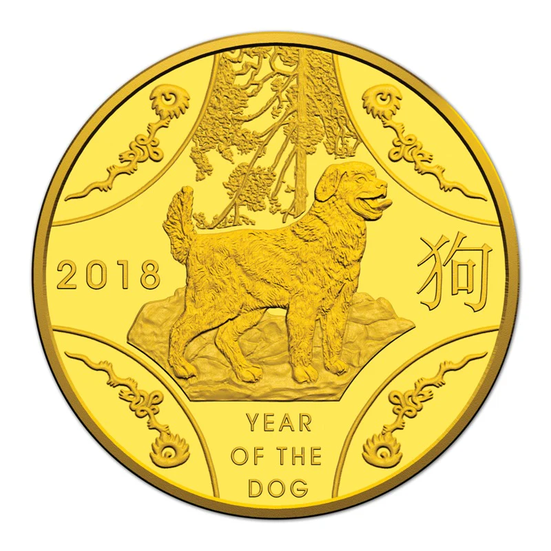 $10 2018 Year of the Dog 1/10oz Gold Proof - Image 2