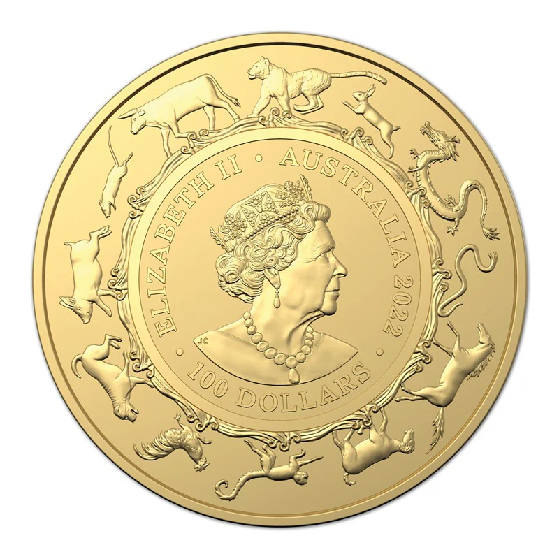 $100 2022 Year Of The Tiger 1oz Gold UNC - RAM - Image 2