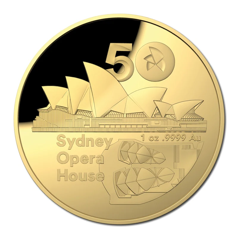 $100 2023 Sydney Opera House 50th Anniversary - Domed Gold Proof - Image 2