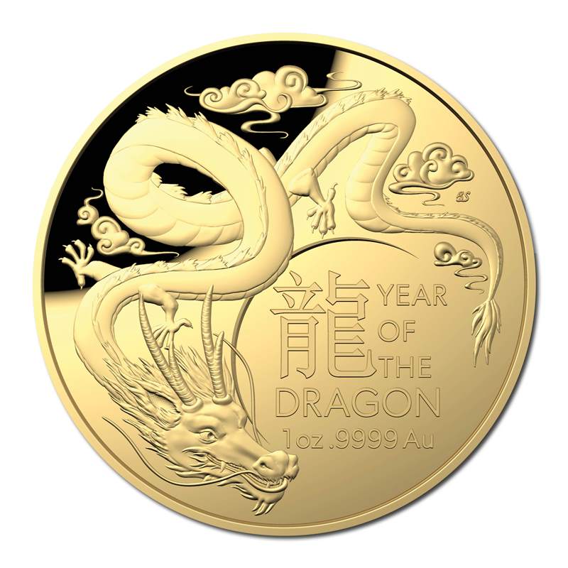 $100 2024 Year Of The Dragon 1oz Gold Proof Domed - Image 2
