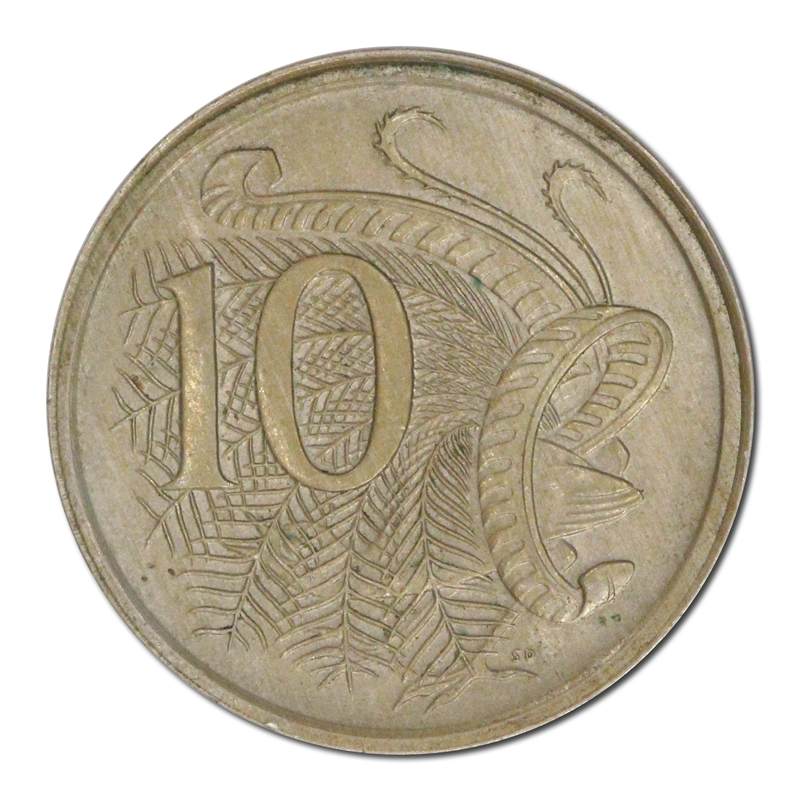 10c (1966) Error Full Reverse Brockage Toned nUNC - Image 2