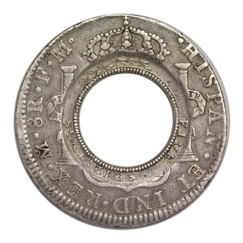 NSW 5 Shillings (Holey Dollar) on Charles IIII Mexico City Mint 1792 VF - Image 3