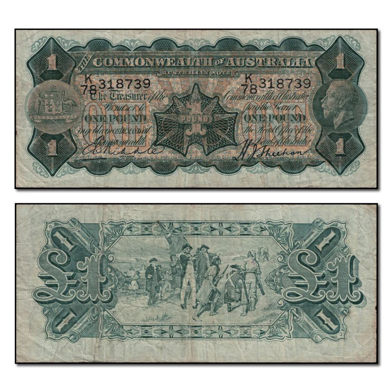 (1932) One Pound Riddle/Sheehan R.27a - Thick Signature - Image 3