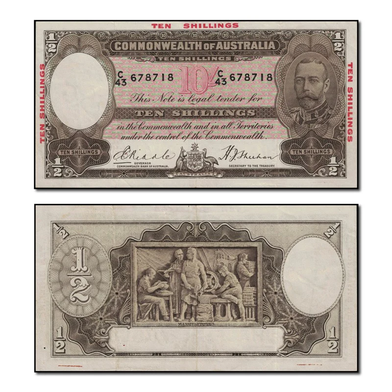 (1934) Riddle/Sheehan Ten Shillings R.10 - Image 5