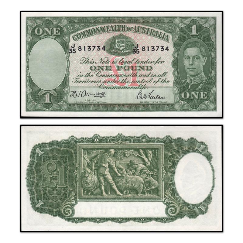 (1942) One Pound Armitage/McFarlane Dark Green R.30a - Image 9