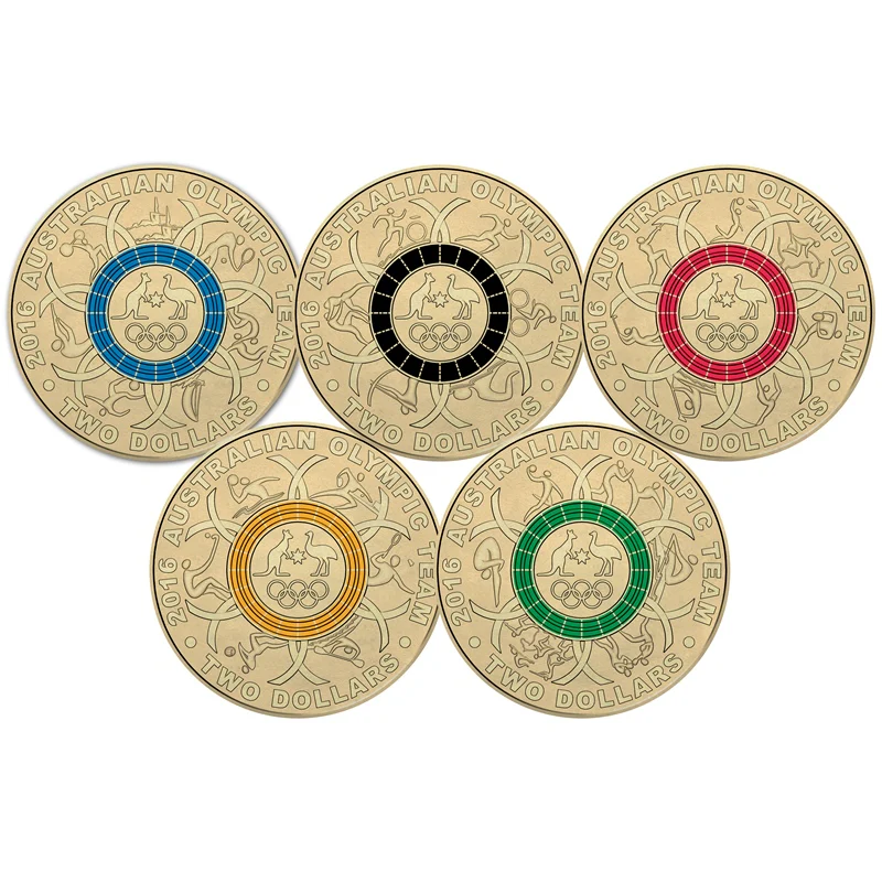 $2 2016 Olympic Team Coloured Coin Collection