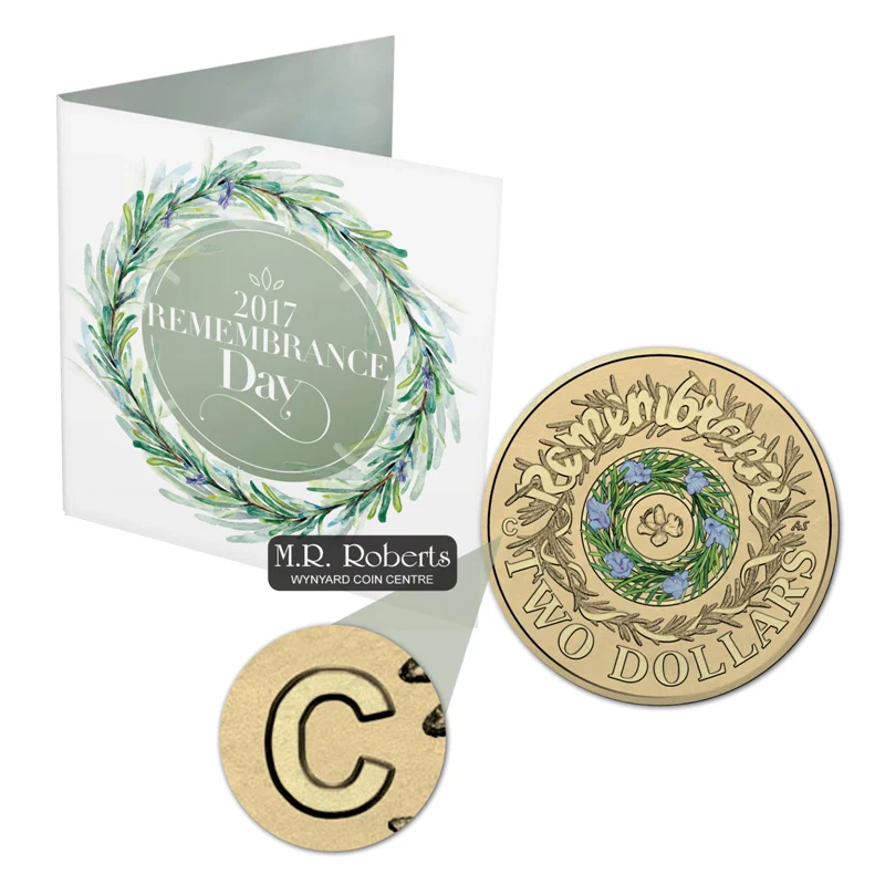 $2 2017 Remembrance Day Coloured 'C' Mintmark