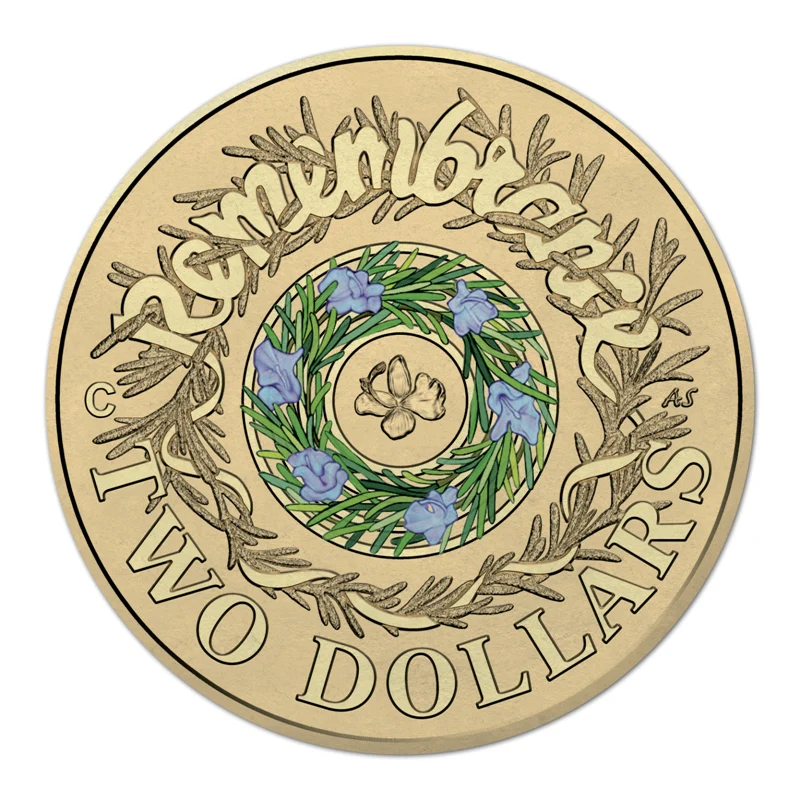 $2 2017 Remembrance Day Coloured 'C' Mintmark - Image 2