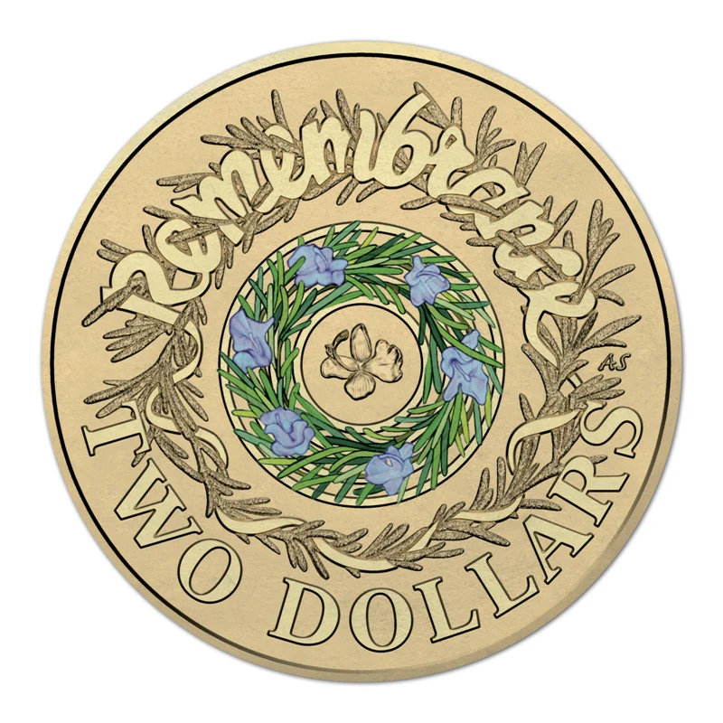 $2 2017 Remembrance Day Coloured Coin