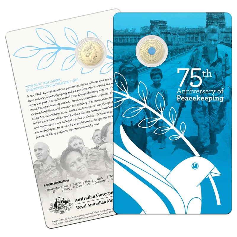 $2 2022 75th Anniversary of Peace Keeping 'C' Mintmark UNC - Image 3