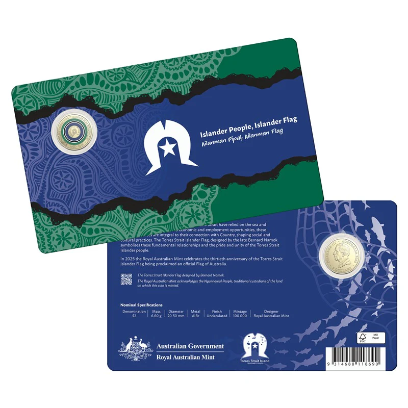 $2 2025 Torres Strait Islander Flag 'C' Mintmark UNC - Image 3