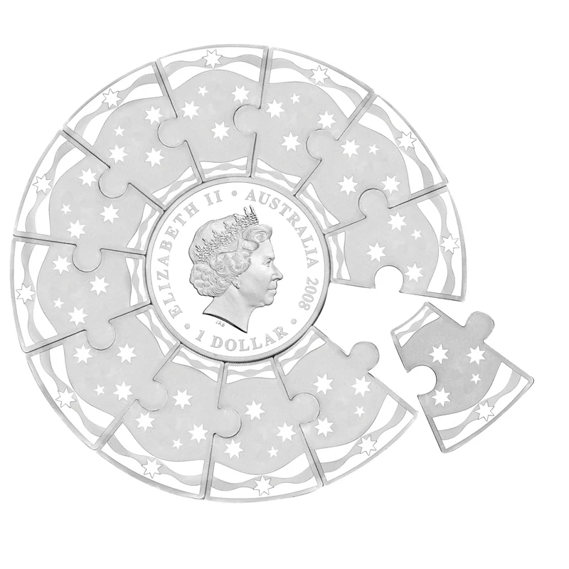 2008 First Fleet Jigsaw Silver Coin & Medallion Set - Image 2