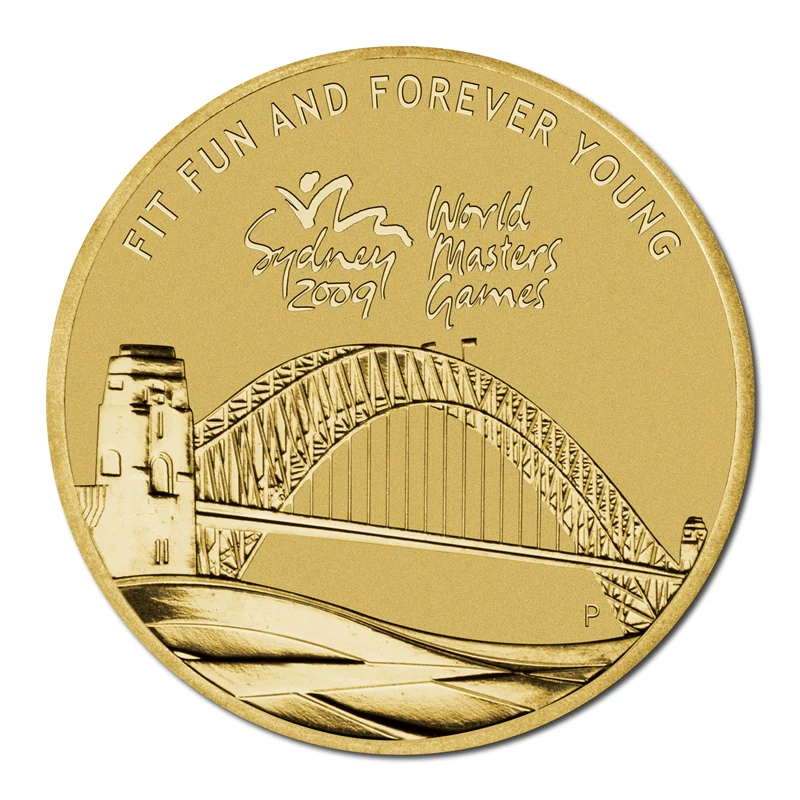 2009 World Masters Games $1 Al/Bronze UNC - Image 2