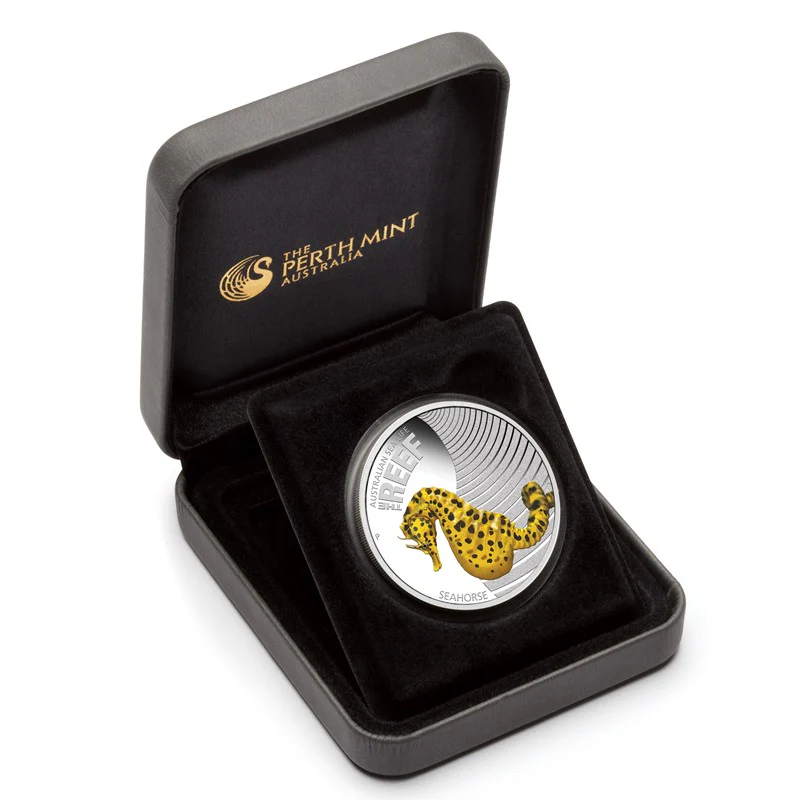 2010 Sealife Series I - Seahorse 1/2oz Silver Proof - Image 4