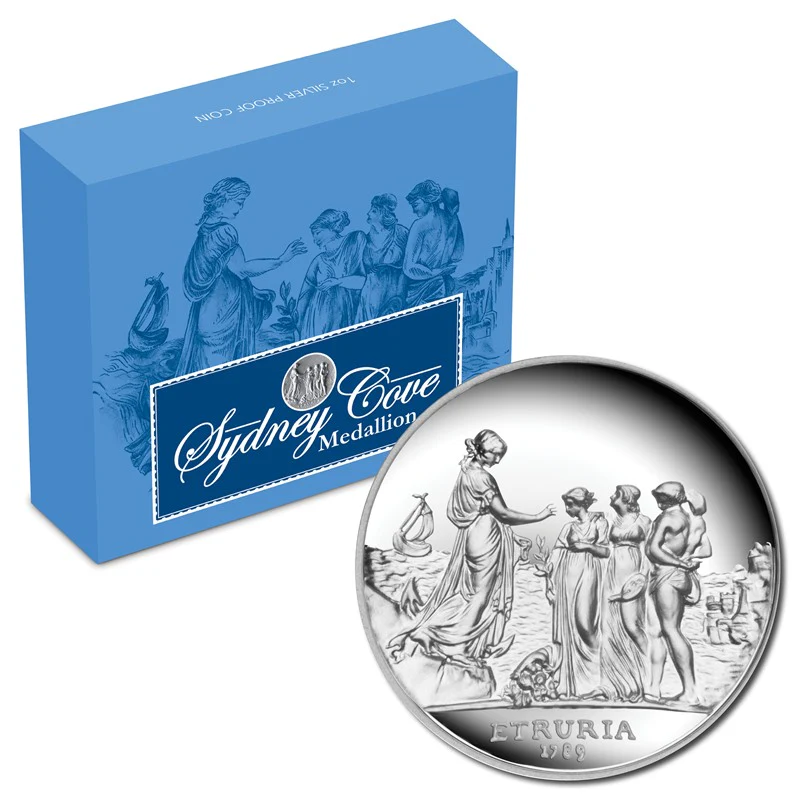 2010 Sydney Cove 1oz 99.9% Silver Proof Coin & Wedgewood Plate Set - Image 2