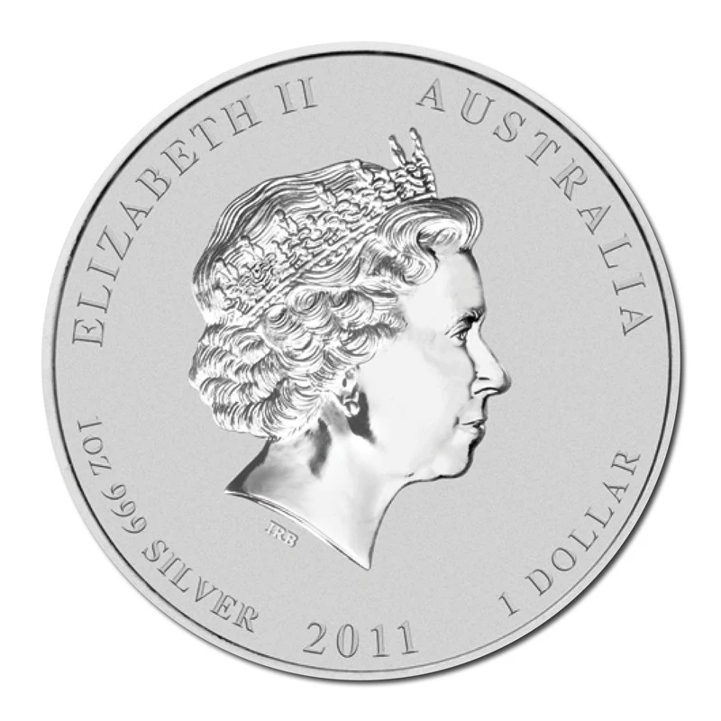 2011 Year of the Rabbit Gilded 1oz Silver - Image 3