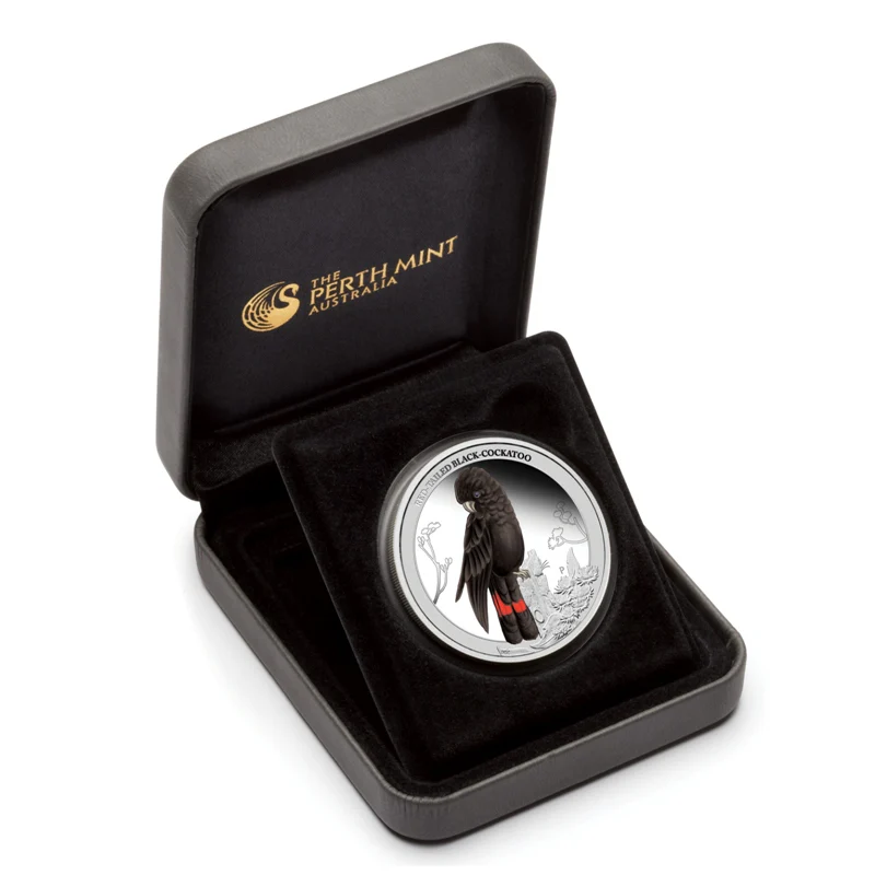 2013 Birds of Australia - Red-Tailed Cockatoo 1/2oz Silver Proof - Image 3
