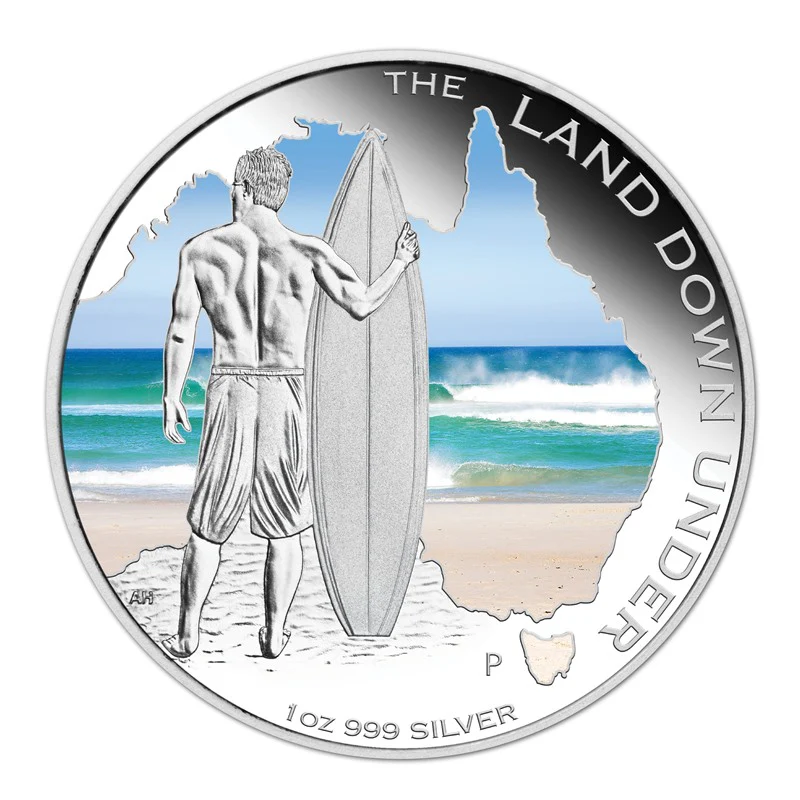2013 Land Down Under - Lifestyle/Surfing 1oz Silver - Image 2