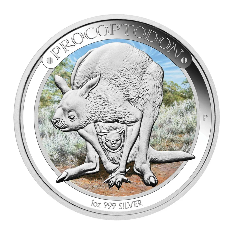 2013 Megafauna - Procoptodon 1oz Silver - Image 2